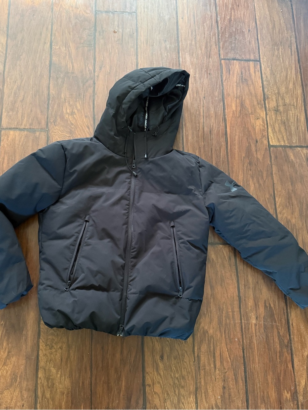 Under Armour Black Hooded Puffer Jacket